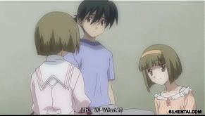 the horny twins make me a blowjob - hentai