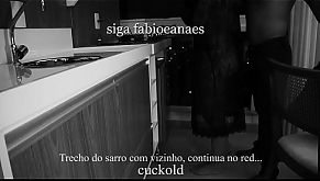 Trecho da recepção de minha esposa ao vizinho pauzudo. hotwife safadinha