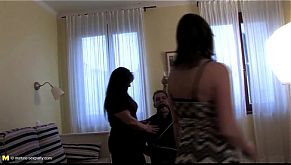 Three housewives sharing a guy