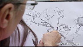 Tricky Old Teacher - Innocent teen student fucks her perverted at teacher 7 min