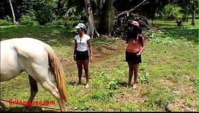 Real amateur teens heather deep and girlfriend LOVE HORSE COCK