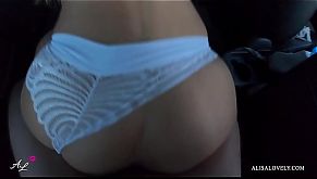 Public Sex Couple Teenager in Car - Amateur Outdoor POV