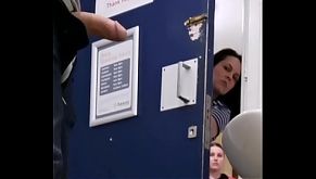 Public Toilet Woman Walk In And See My Cock