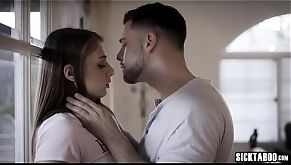 Perverted stepbro treats hot stepsis like a sex doll