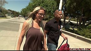 Busty college blonde fucked by huge black cock