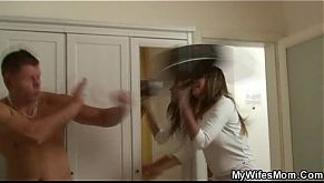 Wife going wild when finds him fucking her mom 6 min