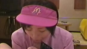 Japanese girl ( 18) with McDonald's uniform 001