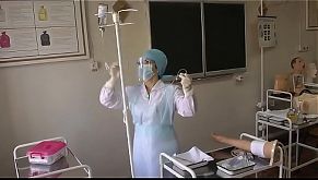 nurse in the treatment room