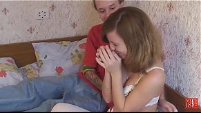 MY18TEENS - Russian Babe Blowjob and Hard Pussy Fucking in Student Hostel