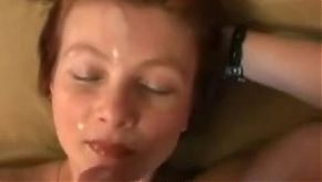 Granny Milena fucked with young student and get facialized